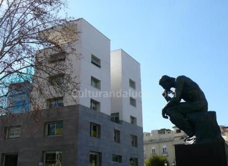 "El pensador" de Rodin,en Granada. Ao 2008.Foto:Alfredo Garrido