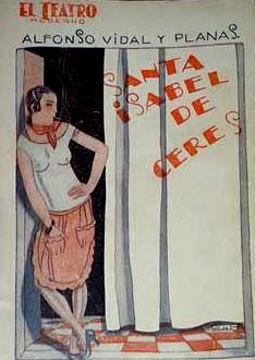 Cartel de propaganda dela obra  "Santa Isabel de Ceres"