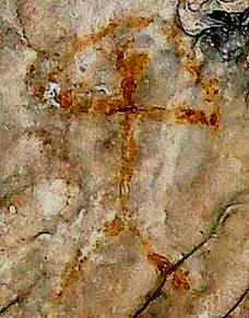 Indalo, imagen-totem de Almería, encontrado en la Cueva de los Letreros  (Vélez Blanco - Almería)