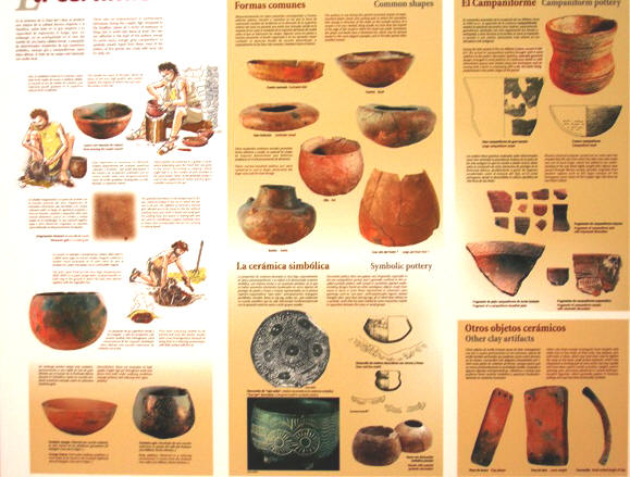 Uno de los paneles de la exposición sobre la elaboración de la cerámica
