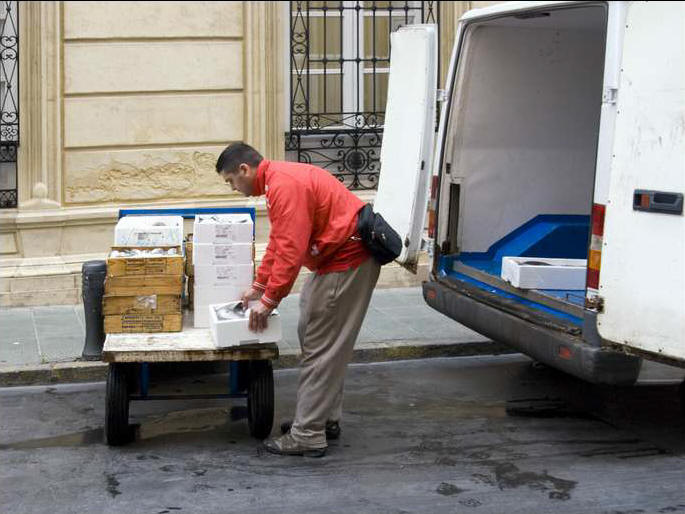 Transportando el pescado