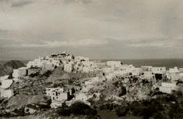 Vista area del cerro de Mojcar, a principios del siglo XX.