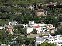 Ubicacin de la iglesia en la pedana de Guarros.