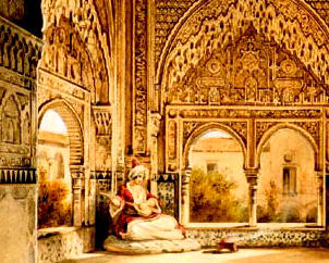 Alhambra. Mirador de Daraxa, de Wilhelm Gail.