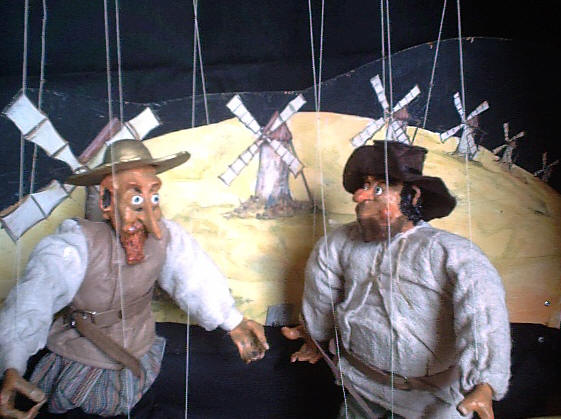 Marionetas de hilos: Don Quijote y Sancho Panza