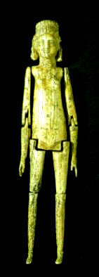 Muñeca articulada del antiguo Egipto.