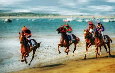Carreras de caballos en la playa de San Lucas de Barrameda