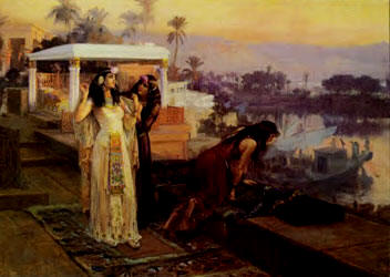 Escena de Cleopatra en el Nilo