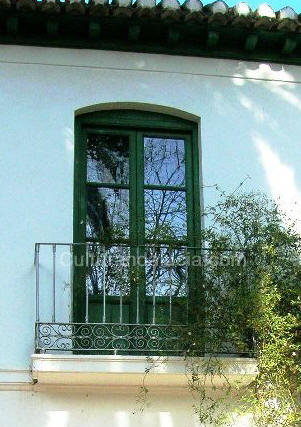 Balcón del dormitorio de Federico García Lorca en la casa de la Huerta de San Vicente