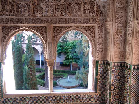 Jardín de Lindaraxa, vista desde el palacio. Alhambra