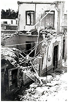 Casas bombardeadas en Almería capital.
