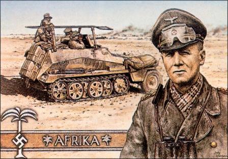 General E.Rommel, jefe del Africa Korps.