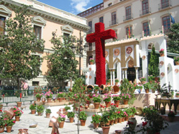 Cruz de Mayo, en la Plaza Mayor del Ayuntamiento de Granada.