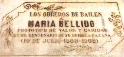 placa de maria bellido