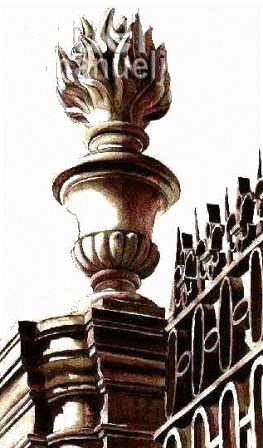 Dibujo de Manuel Jódar de la Catedral de Jaén