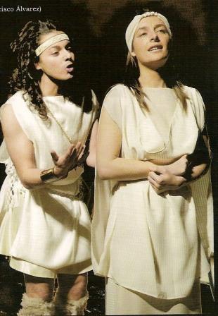 Hipólito y Aricia interpretados por Juan Berben y Luisa María Linares