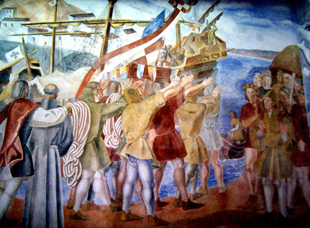 Mural conmemorativo del Descubrimiento (Monasterio de la Rbida - Huelva)