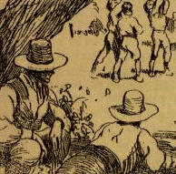 Francisco Leona y Julio "el Tonto" observan a su vctima, el nio Bernardo.
