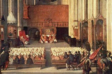 Concilio de Trento (Tiziano).Tuvo lugar entre 1545 y 1563.
