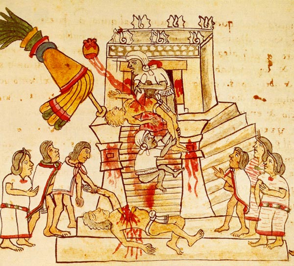 Sacrificios humanos aztecas