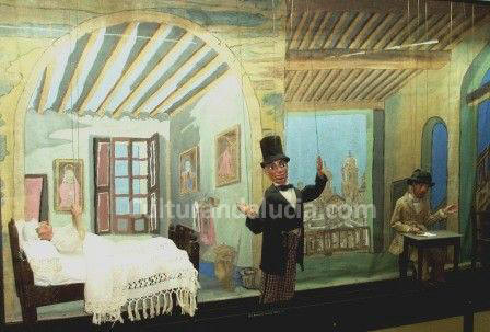 Testamento de la Tía Norica. En escena, el médico y el escribano.