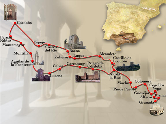 Mapa de la Ruta del Califato.