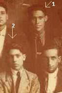 Detalle ampliado de la fotograf�a DG-58. Fig. 1 --> "Taino", seg�n nuestras investigaciones. Fig.2 -->  "Taino", seg�n Miguek Pascual Mira